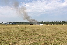 Самолет рухнул на авиашоу под Москвой