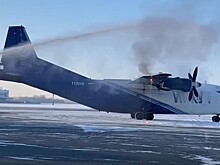 Самолет загорелся в новосибирском аэропорту