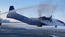 Самолет загорелся в новосибирском аэропорту