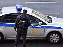 В Москве загорелась полицейская машина