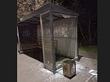 Неизвестный серьезно повредил остановку в Новокузнецке