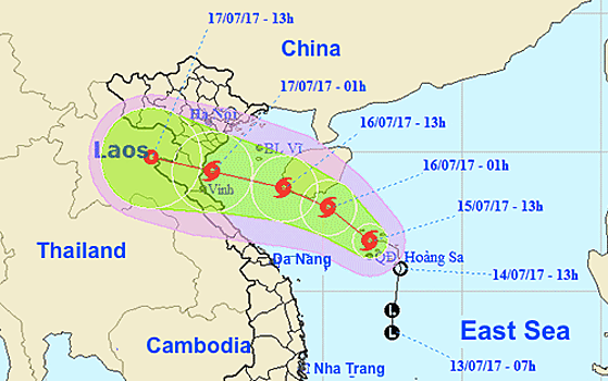 На центральный Вьетнам обрушится тропический шторм Талас