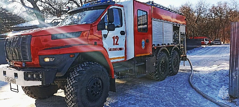 В Благовещенске в сгоревшем доме обнаружили мёртвого пенсионера