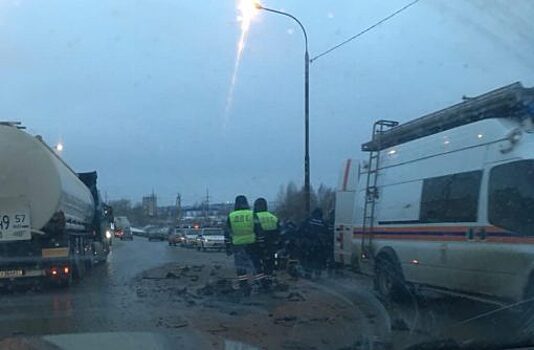 Появилось видео с места смертельного ДТП на объездной Орла