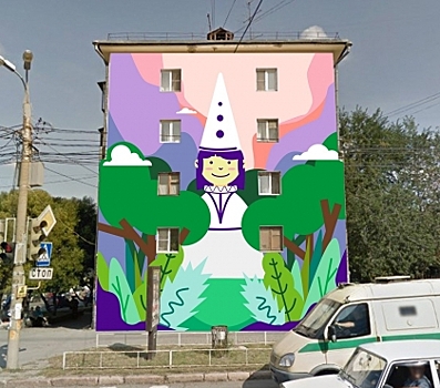 Российский райтеры "примеряют" яркие граффити на стены челябинских зданий