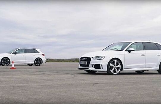 Новый Audi RS 3 и его предшественник встретились на гоночном треке