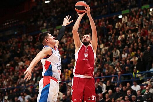 Никола Миротич в сербской школе исполнил дальнее попадание в стиле Стефена Карри