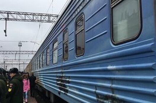 Спецпоезд военно-исторической акции «Сирийский перелом» прибыл в Краснодар