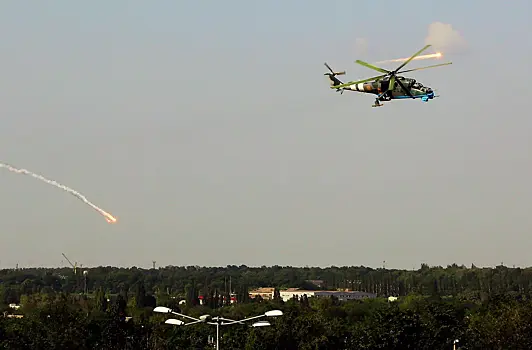 Российские войска уничтожили два украинских вертолета Ми-24
