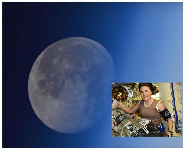 Анна Кикина сняла Луну с МКС и поделилась уникальными снимками