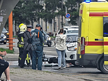 Авария с участием мотоциклиста произошла в центре Кемерова