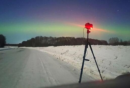 Северное сияние под Новосибирском снял астрофотограф Алексей Поляков