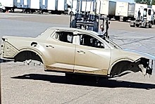 Кузов пикапа Hyundai сфотографировали во время перевозки