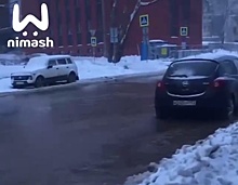Опубликовано видео потопа в центре Нижнего Новгорода