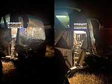 Пассажирский автобус попал в жесткое ДТП на кемеровской трассе