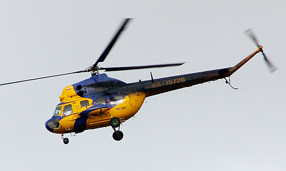 В Югре сгорел вертолет Ми-2