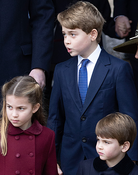 Принцем Джордж, принцесса Шарлотта и принц Луи