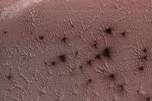 Ученые раскрыли тайну загадочных "пауков" на Марсе