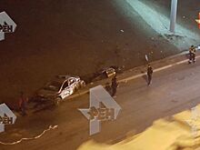 Очевидцы сообщили о машине ДПС, улетевшей в кювет на МКАД