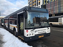 Автобусы с новогодними поздравлениями начали курсировать в Московской области