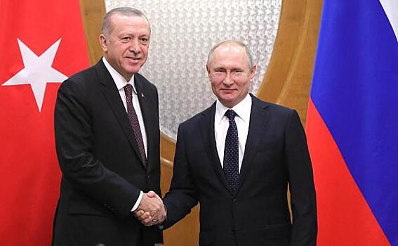 Путин встретился с президентом Турции Эрдоганом