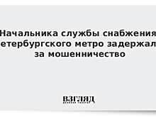 Начальника службы снабжения петербургского метро задержали за мошенничество