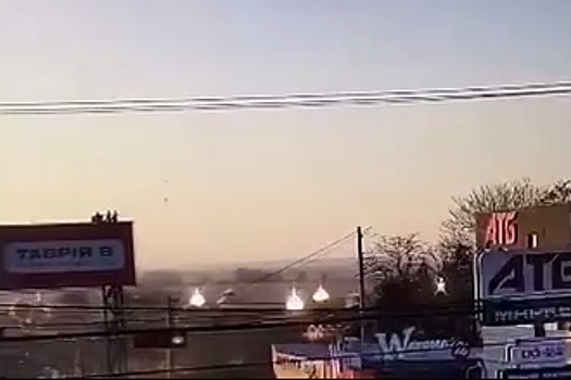 Очевидец снял удар кассетных "Гераней" по мосту через Днестр в Румынию