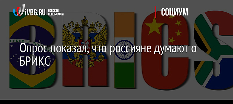 Опрос показал, что россияне думают о БРИКС