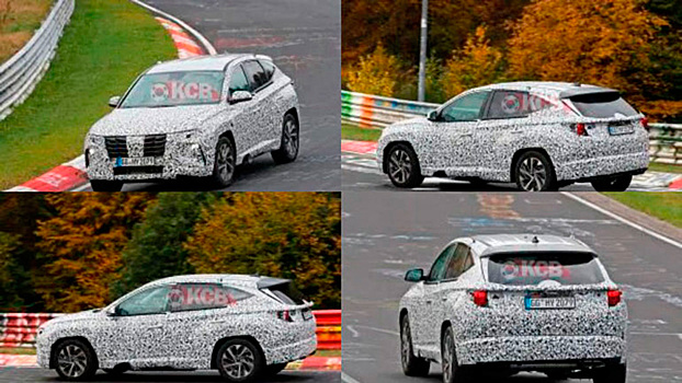 В Сети продемонстрировали «полуоголившийся» обновленный Hyundai Tucson