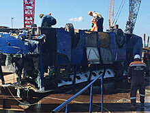 На месте падения автобуса в море на Кубани возобновлены поиски