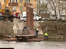 В Пензе восстановили понтонный мост через Суру