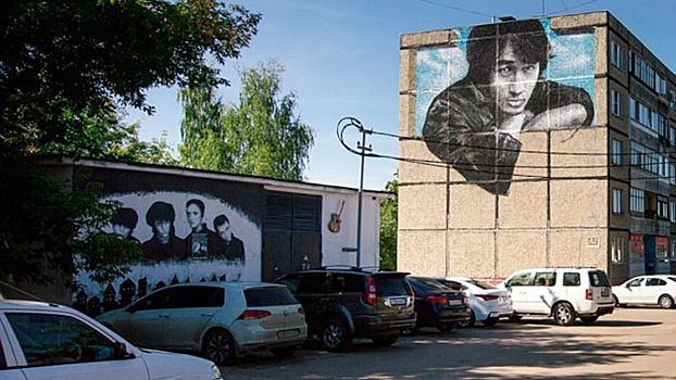 Самый большой в мире портрет-граффити Цоя появился во Владимире