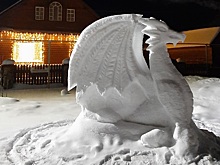 Дракон стал самым популярным героем снежных скульптур у нижегородцев