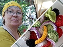 Еда, с которой можно играть: пенсионерка из челябинской области вяжет вареники и салаты