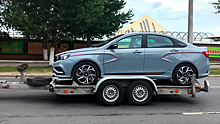 Самую мощную Lada Vesta сфотографировали в прицепе