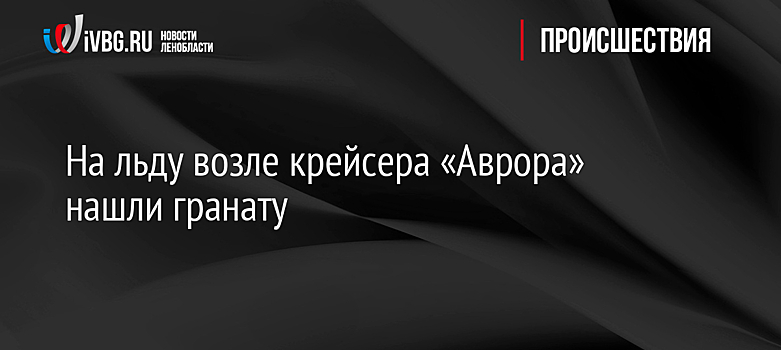 На льду возле крейсера «Аврора» нашли гранату