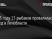 В 2023 году 15 рыбаков провалилась под лед в Ленобласти