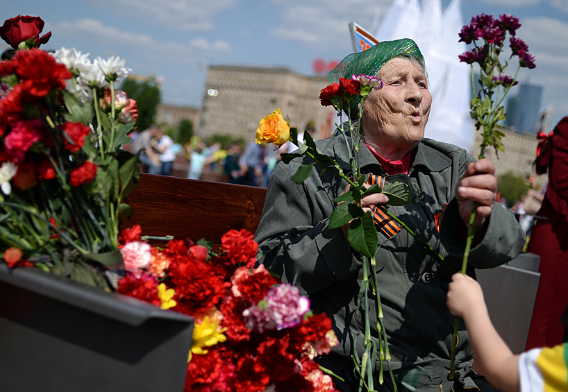 Ветеран Великой Отечественной войны на праздничном мероприятии, посвященном 71-й годовщине Победы в Великой Отечественной войне 1941–1945 годов, на Поклонной горе в Москве