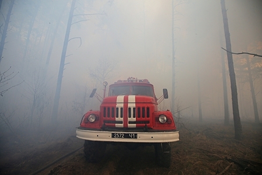 Анадырь окутан дымом из-за пожаров на Колыме и Камчатке