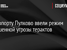 В аэропорту Пулково ввели режим повышенной угрозы терактов