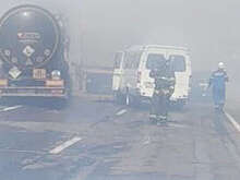 Больше десяти автомобилей столкнулись в Татарстане из-за дыма от горящего поля