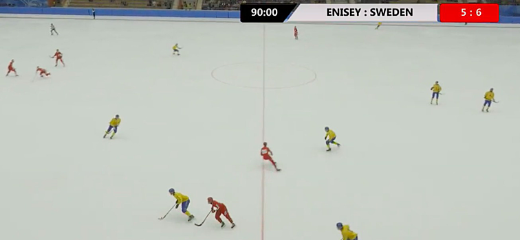 Красноярский «Енисей» уступил сборной Швеции в товарищеском матче по хоккею с мячом