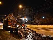 Около 5 тысяч кубов снега вывезли за выходные коммунальщики Вологды