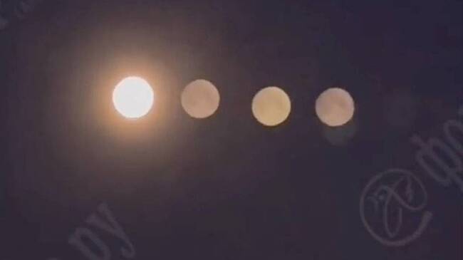 Над Петербургом заметили «четыре луны»