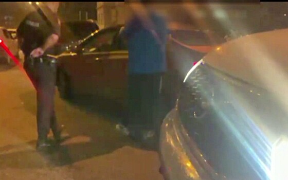 Рязанская полиция показала ночное задержание пьяного водителя