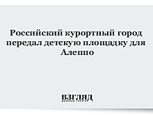 Российский курортный город передал детскую площадку для Алеппо