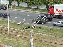 В Курске в аварии пострадали пассажир и водитель мотоцикла