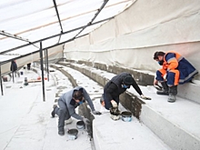 Амфитеатр на набережной Волгограда накрыли шатром