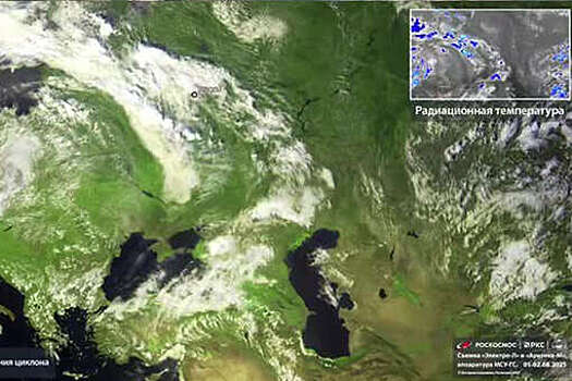 "Роскосмос" опубликовал видео с циклоном, вызвавшим грозу в Москве
