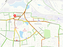 Московский район Калининграда встал в пробке из-за аварии на Киевской